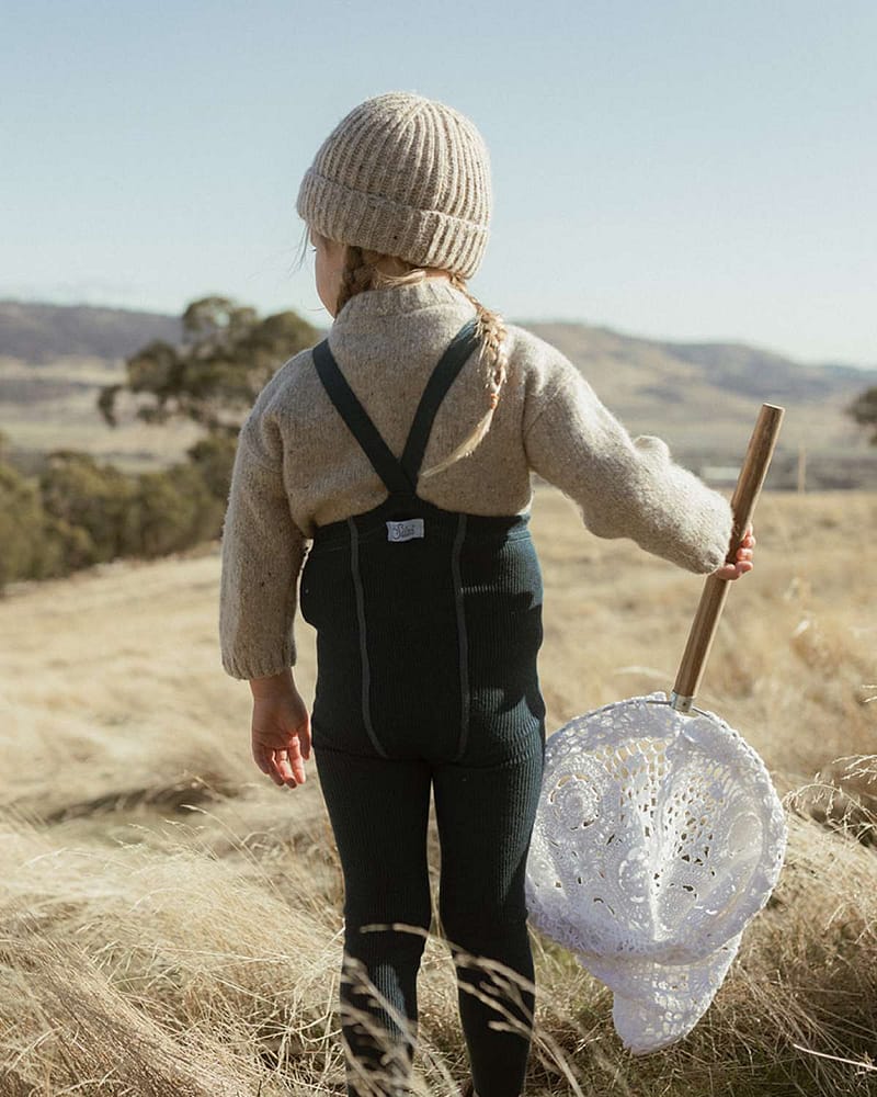 Ullstrømpebukse u/ føtter m/ sele | Wooly Footless Tights