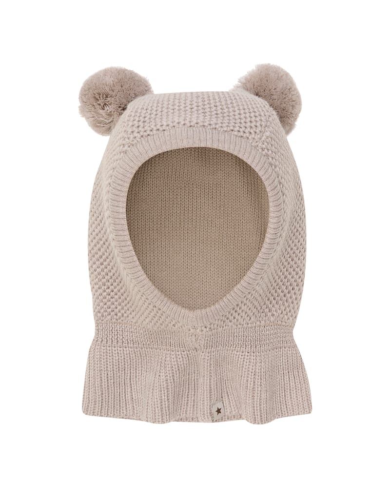 Balaclava Ull 2-Lags m/ Vindstopper | Windstopp w. Pompoms