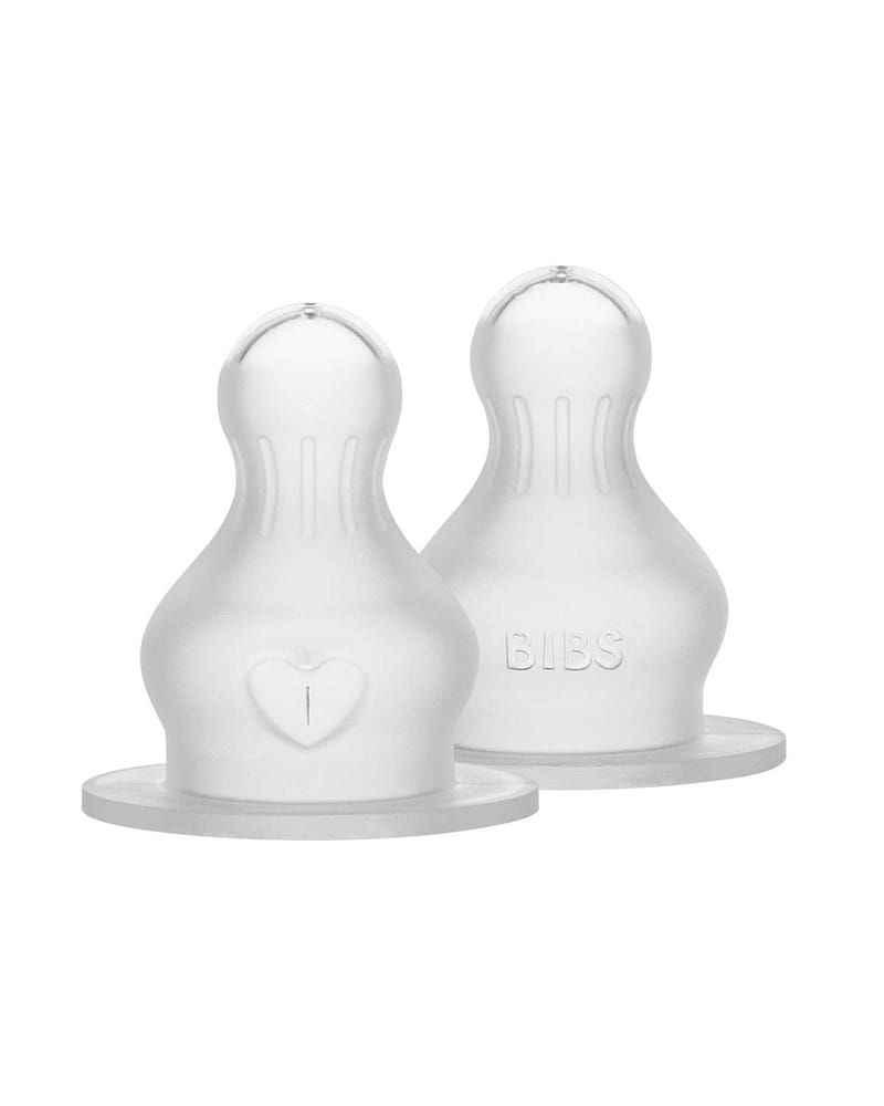 BIBS Flaskesmokk i Silikon 2pk - Antikolikk | Medium Flow