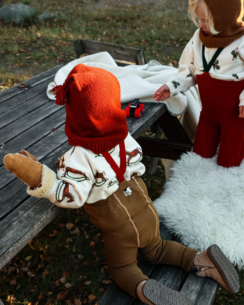 Strømpebukse Rib m/ seler | Footed Tights