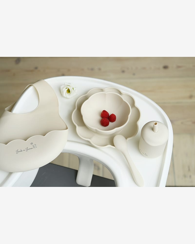 Spisesett Baby 4pk - 100% Silikon | Little Poppy Dining Set
