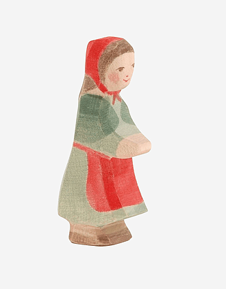 Rødhette Trefigur - Håndlaget Dukketeater Dukke | Red Riding Hood