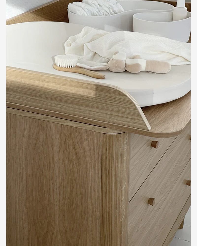 Kommode med Stelleplate, 100% Tre | Nature Dresser + Changing Unit