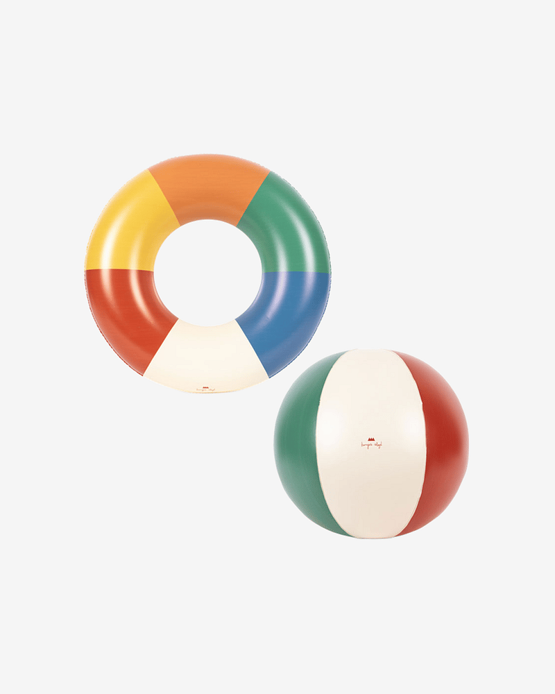 Badering & Badeball Sett - fra 3 år, Oppblåsbar | Swim Ring & Beach Ball Set