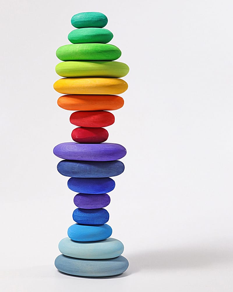 Stableleke "Småstein" - 4pk Treklosser | Moss Pebbles