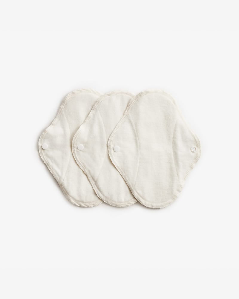 3pk Gjenbrukbare Truseinnlegg i Light Flow - Øko Bomull | Panty Liner Classic