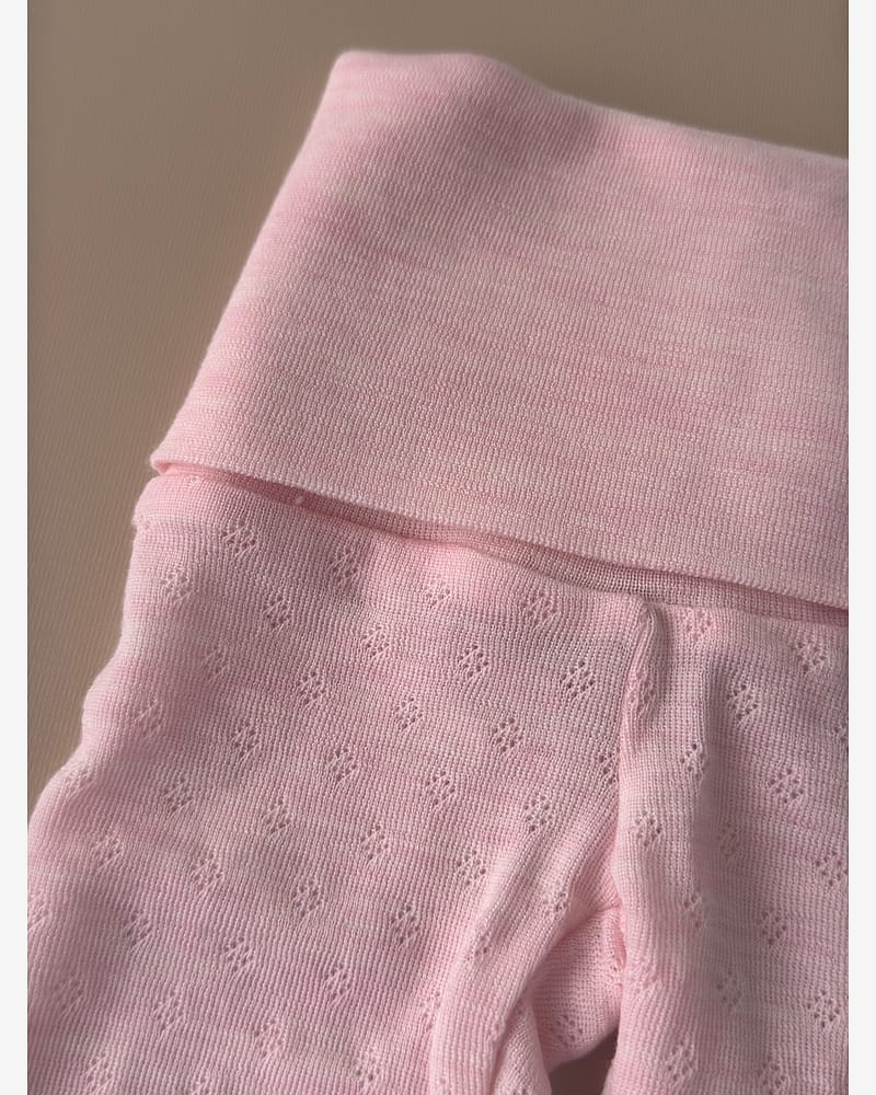 Ullbukse m/ dobbelt liv - 100% Merino, Pointelle | Ullongs