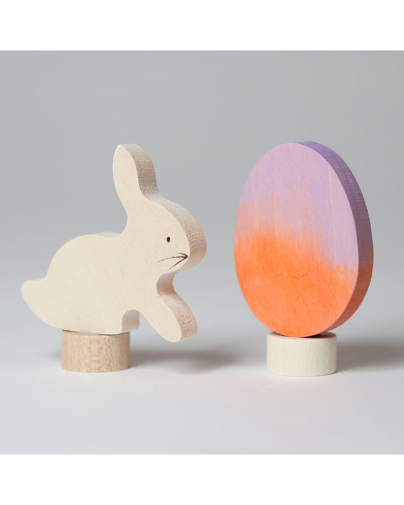 Påskeegg & Påskehare til Bursdagsringen - Påskedekorasjon | Figur Grimms Lysestake