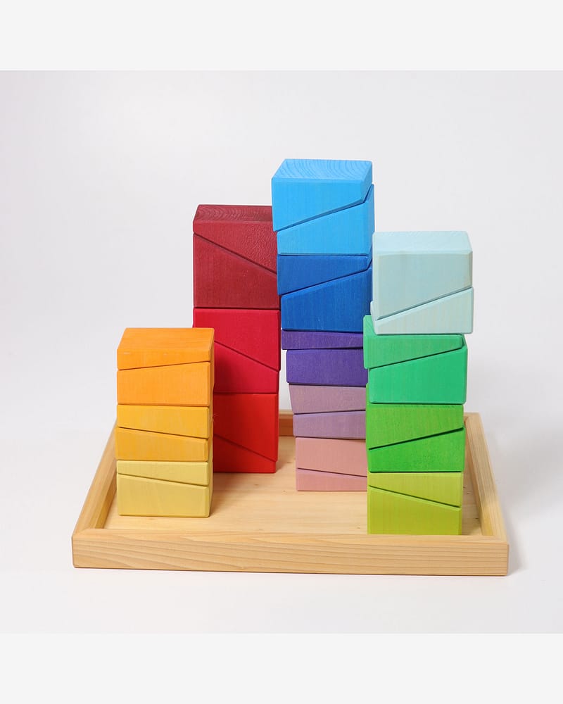 Byggesett og Puslespill - 30 skrå klosser | Sloping Blocks