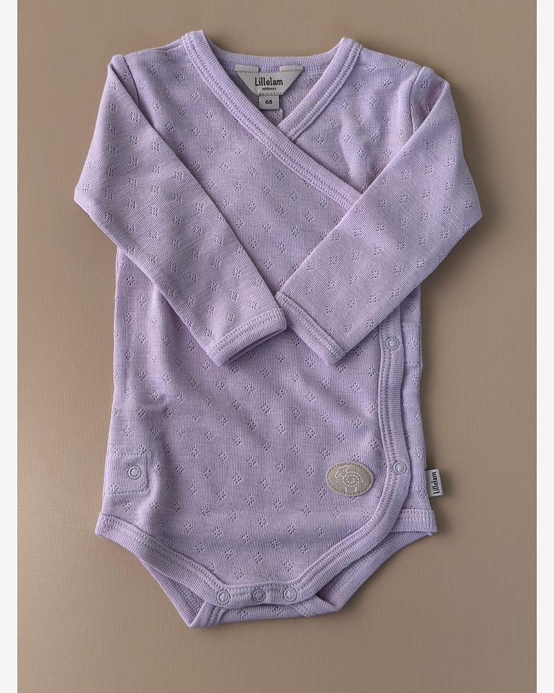 Omslagsbody Ull - 100% Merino, Pointelle | Ullbody Mini
