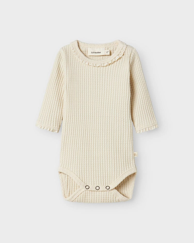 Body Langermet - Vaffelstoff, Øko Bomull | NBFOSANNE LS SLIM BODY LIL