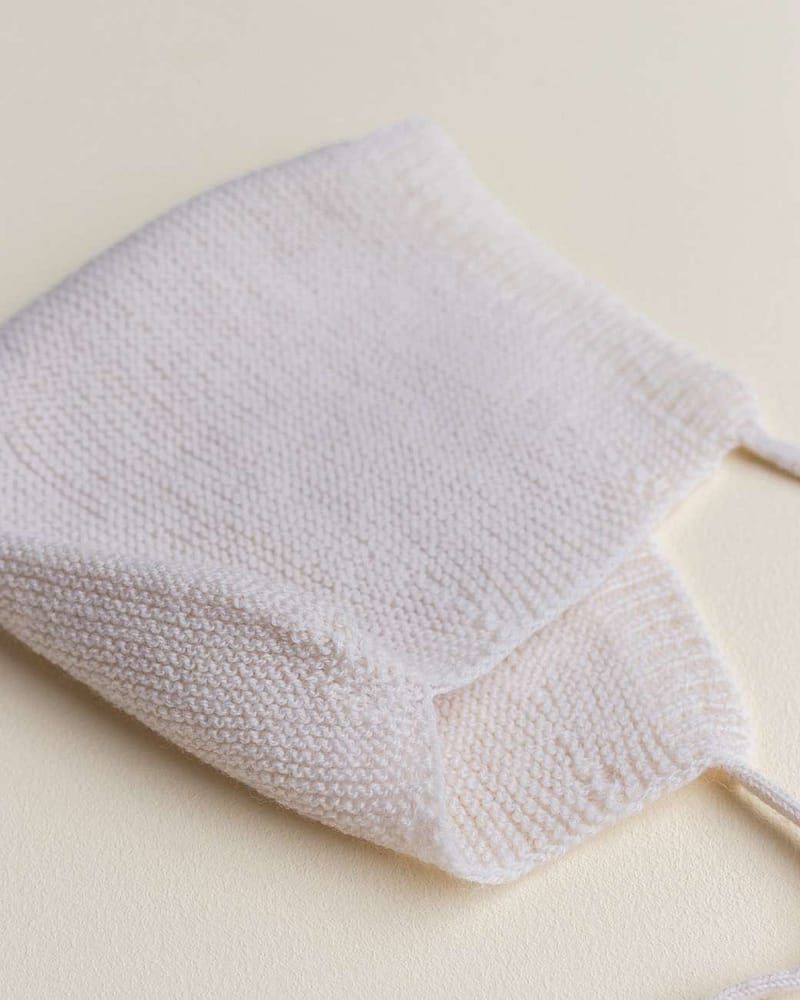 Babylue Nyfødt, 0-3mnd - 100% Merino, Ubehandlet | Bonnet Newborn, Cream