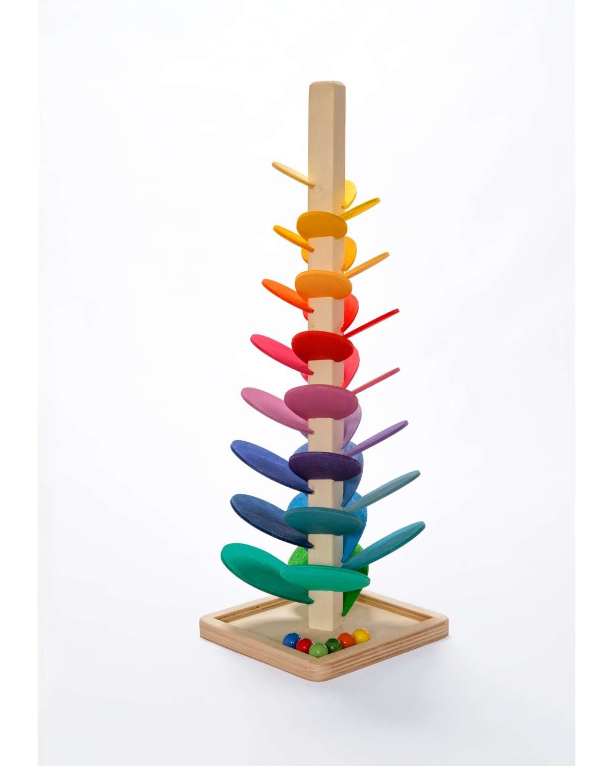 Klangtrapp, Medium 48 cm – Håndlaget Treleke | Sound Marbel Tree