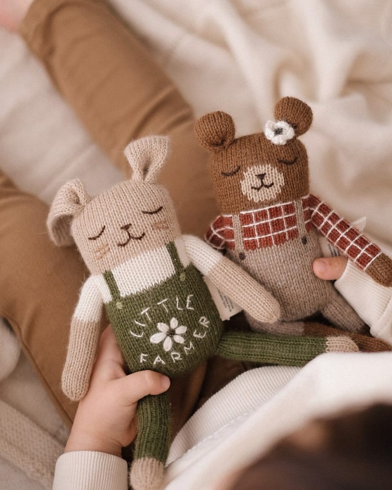 Kosebamse - Håndstrikket Alpakkaull | Bunny Knit Toy, Kanin, Kanin, Kanin, Kanin