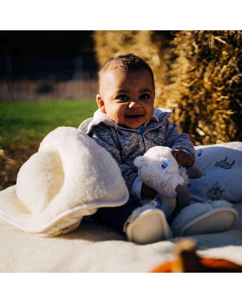 Babyteppe Ull / Lekematte - Tykk Ullfleece av Merino | 80x100cm