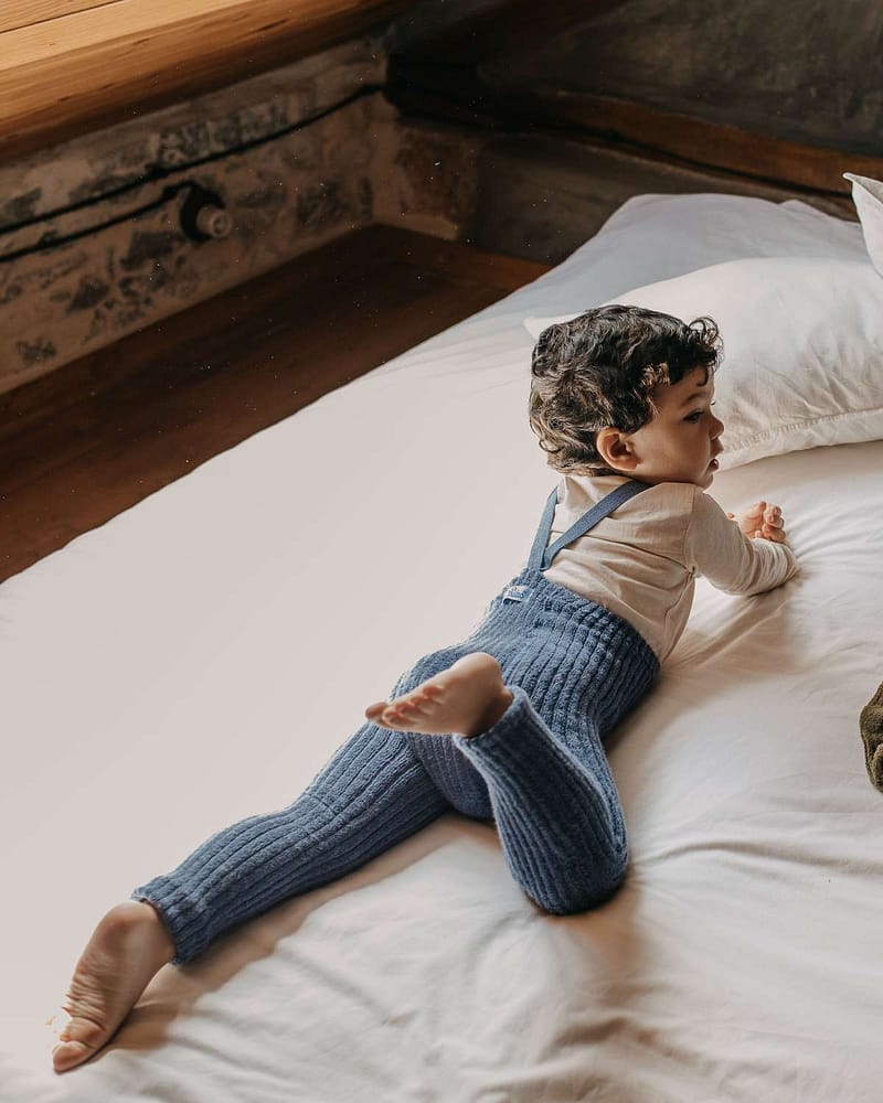 Strømpebukse Teddy Ribb - u/ fot, m/ seler | Granny Footless Tights