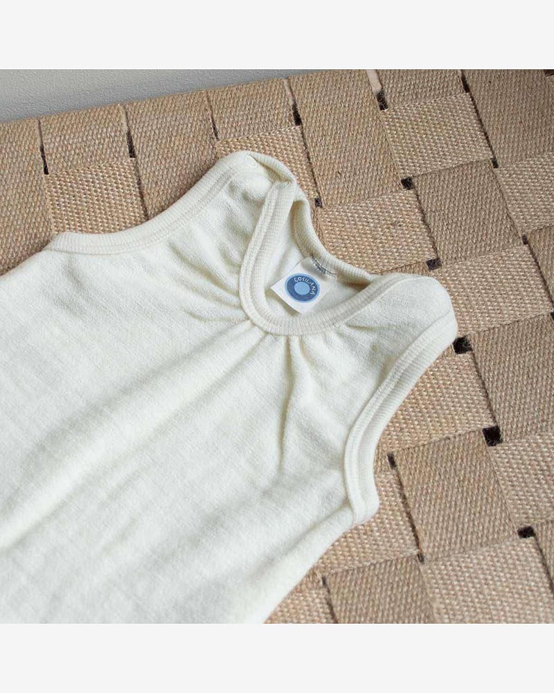 Sparkebukse med Føtter i ullfrotte - ubehandlet ull