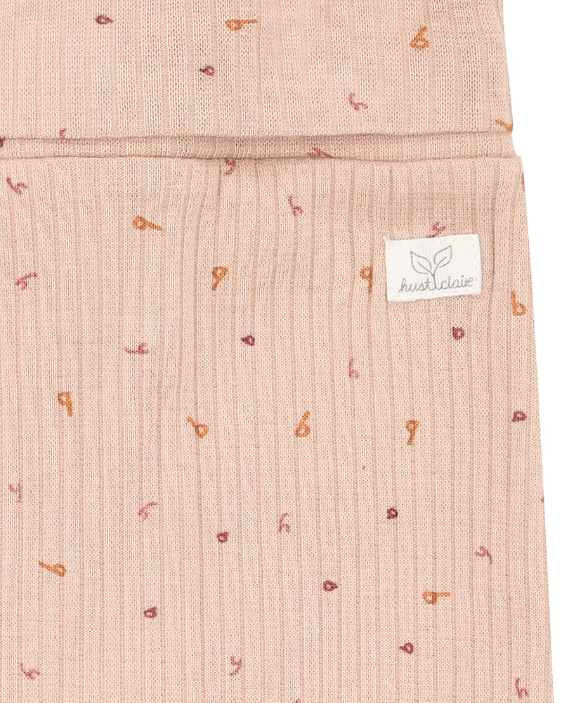 Leggings Baby m/ dobbelt liv & trylleføtter - Øko Bomull | Luca Letter Aop