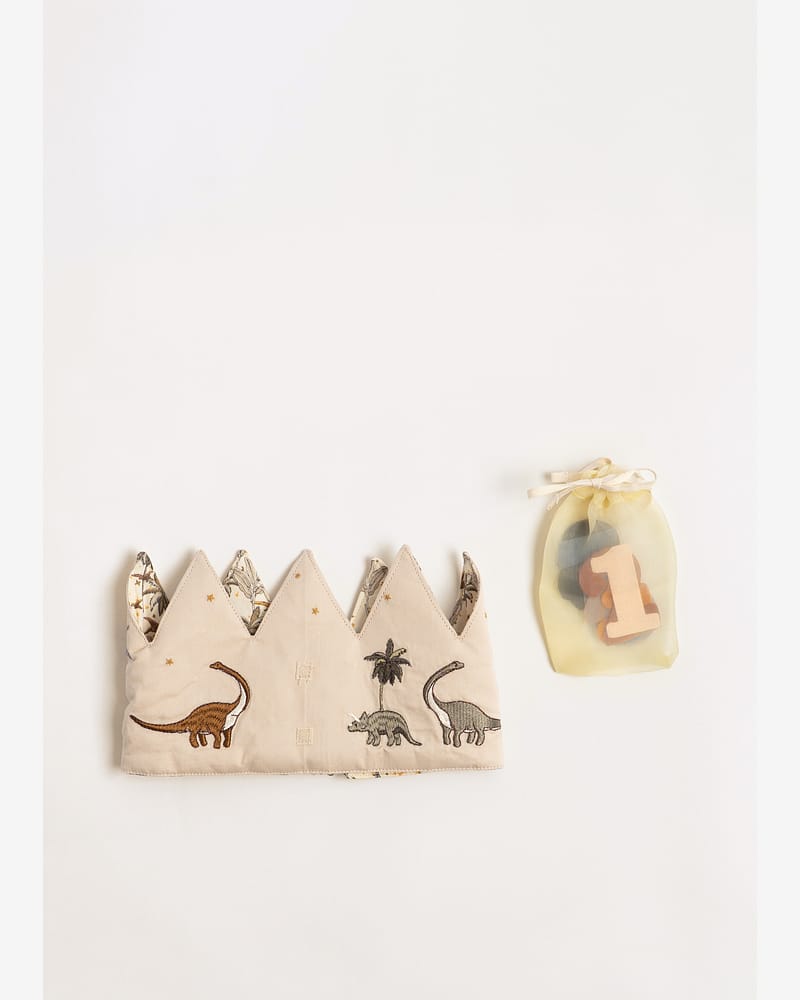 Bursdagskrone Barn 1-9år - Økologisk & Resirkulert | Fabric Birthday Crown