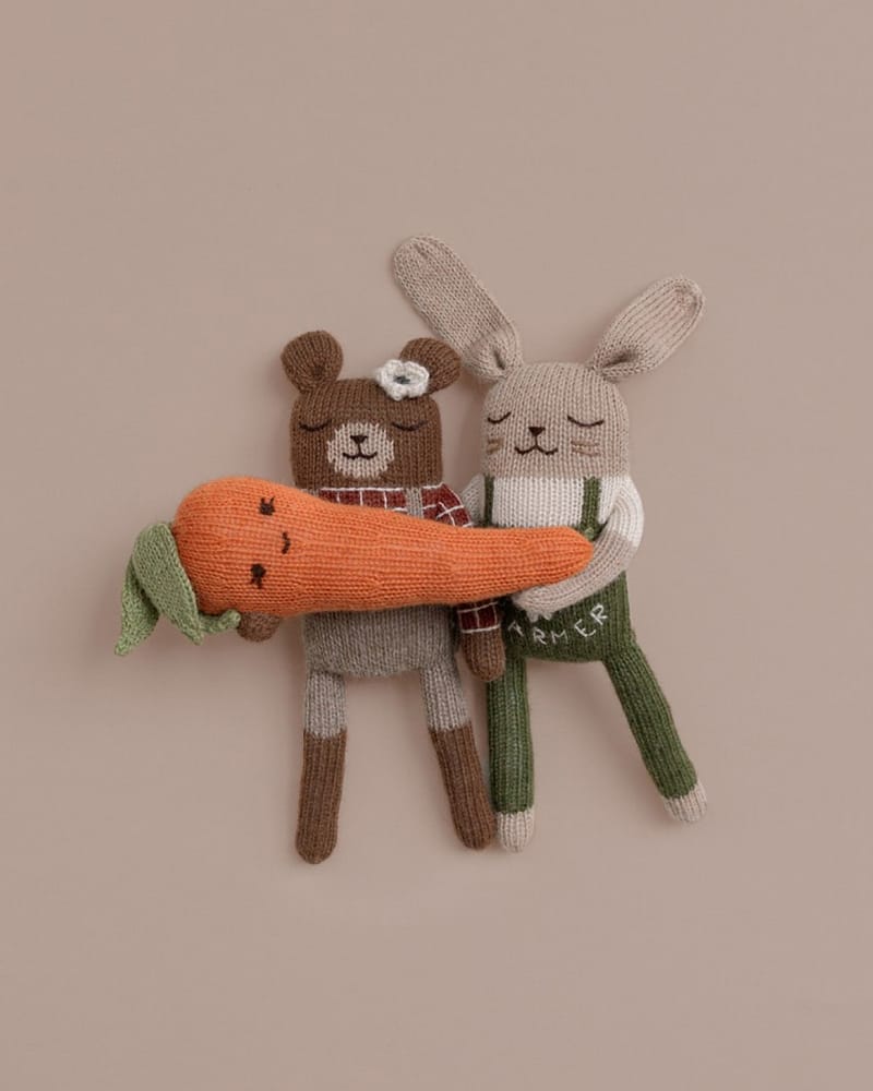 Kosebamse - Håndstrikket Alpakkaull | Bunny Knit Toy, Kanin, Kanin, Kanin, Kanin