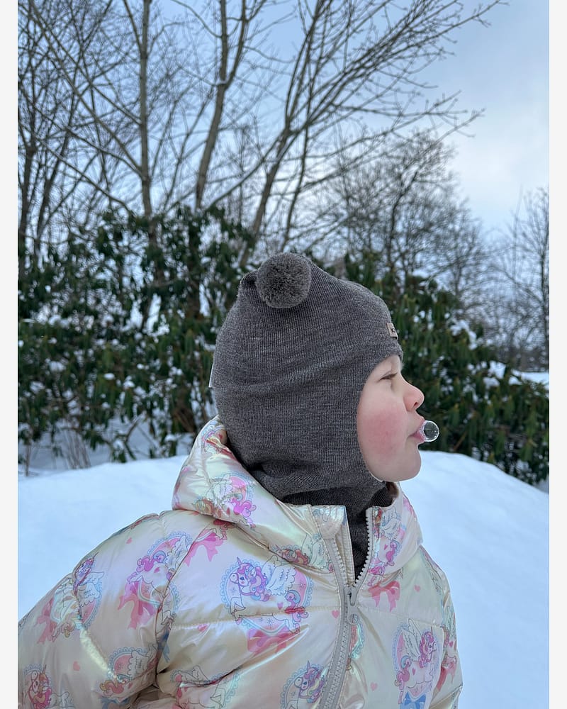 Balaclava Ull m/ Bomullsjersey fôr og Vindstopper | Ubehandlet Ull