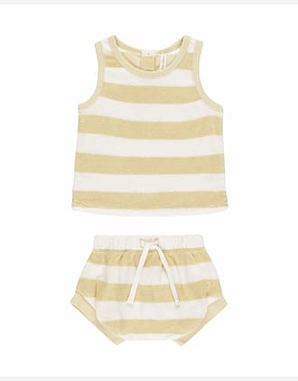 Topp & Shorts Sett - Terrystoff i Øko Bomull | Terry Tank + Short Set