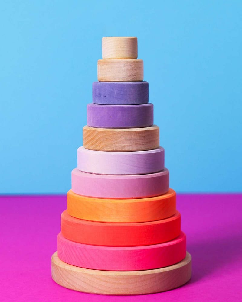 Stabletårn i Tre - Stort 23cm | Conical tower