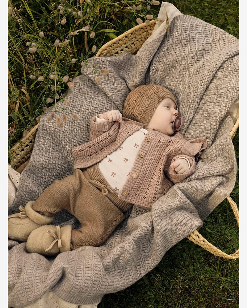 Cardigan i Ull Baby - Strikket