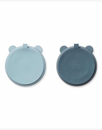 2pk Tallerken med flere rom & Sugekopp - Silikon | Stacy