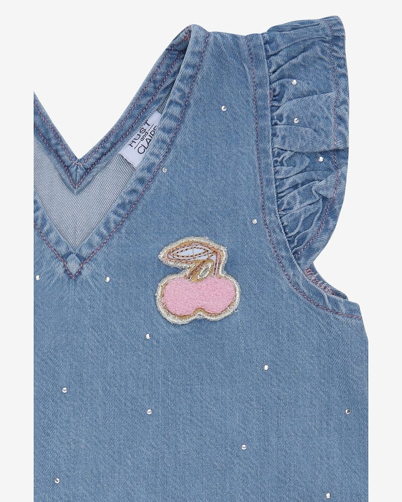 Kjole Barn m/ Glitter Paljetter - Denim | HCKaroline Sparkling