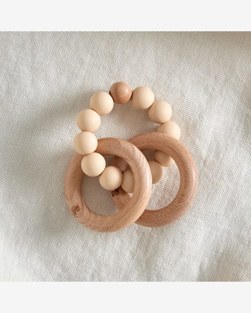 Biteleke i Tre og Silikon | Bubble Teether