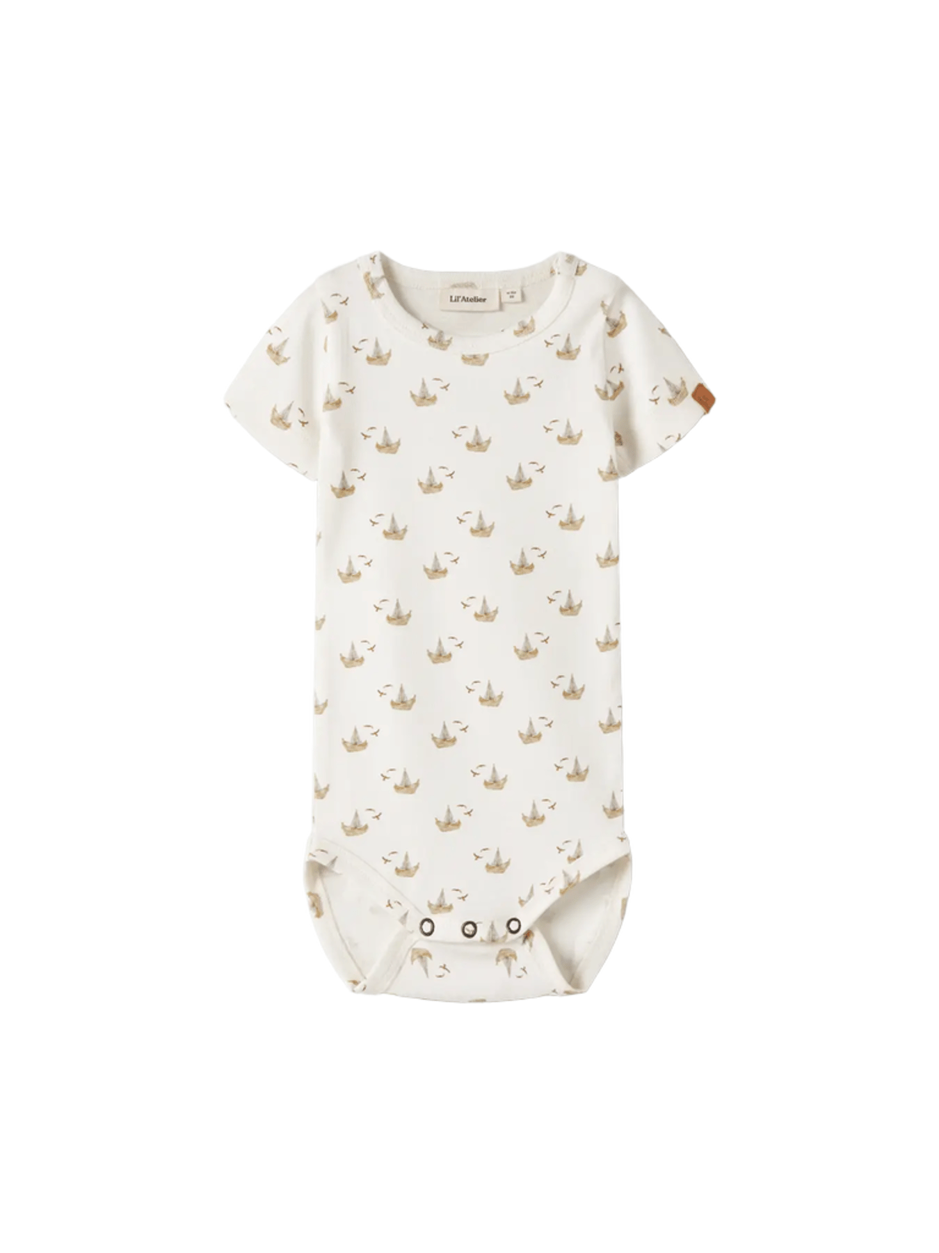 Kortermet Body i Ribb – Jersey, Øko TENCEL | NBMGAYO SLIM BODY LIL, Hvit - Coconut Milk