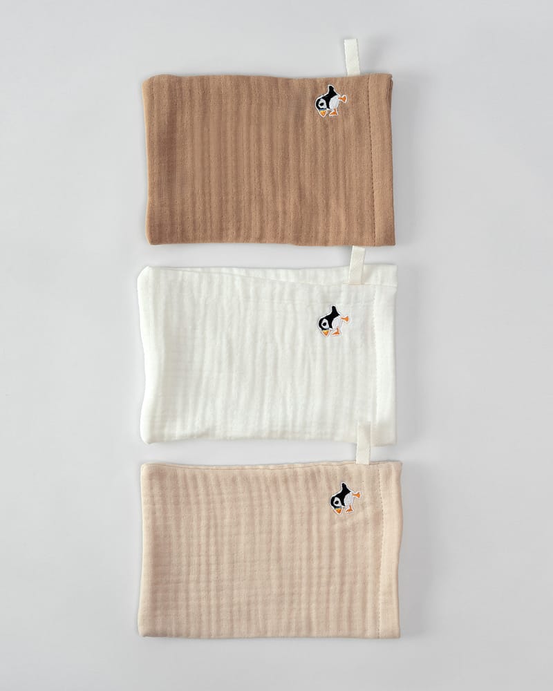 Lunni - Vaskehanske 3pk - 100% Øko. Musselin - Natural Mix