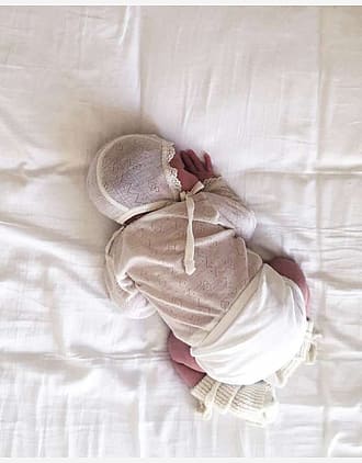 Babylue med blonde - Ull 85%, Silke 15% – Pointelle