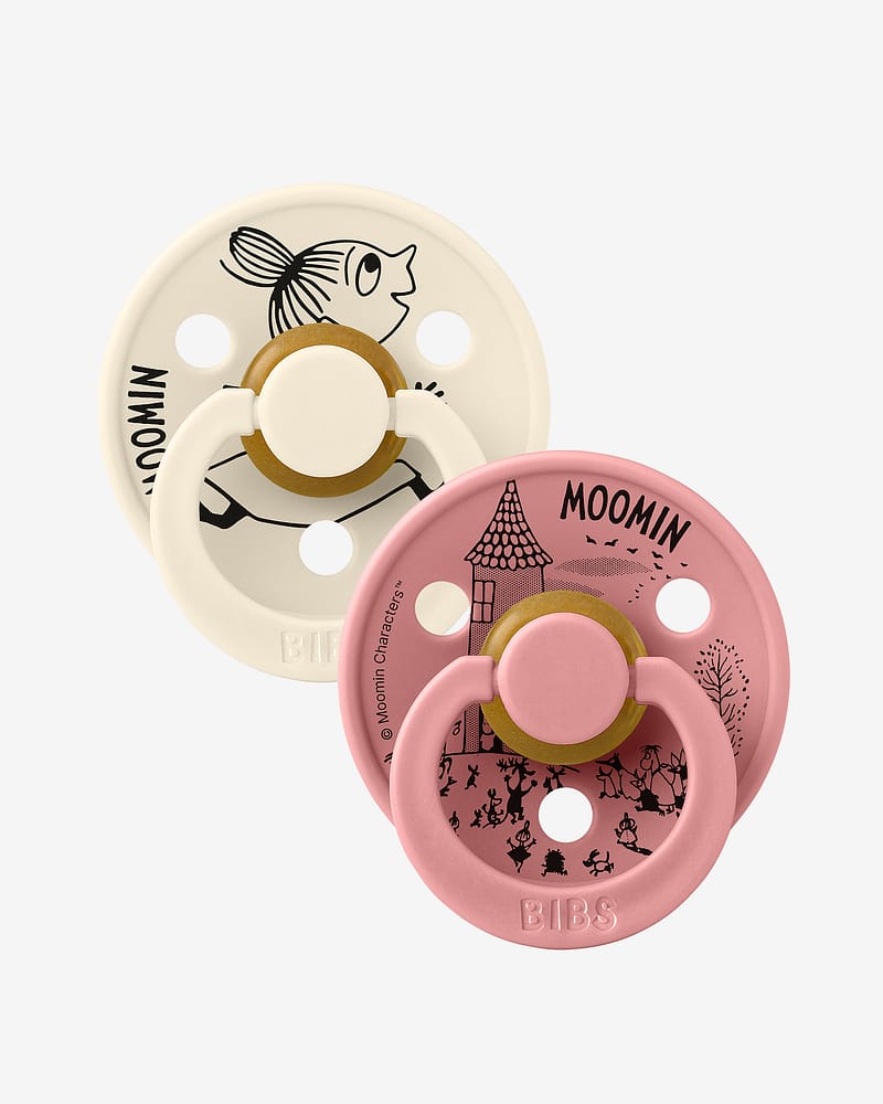 BIBS x Moomin Smokk 2pk – Rund, Naturgummi | Little My