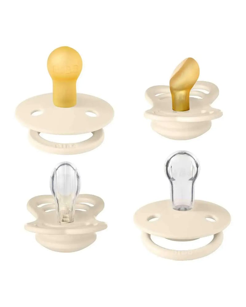 BIBS Try-it-Collection - Smokkepakke 4stk, Naturgummi | 0-6 mnd