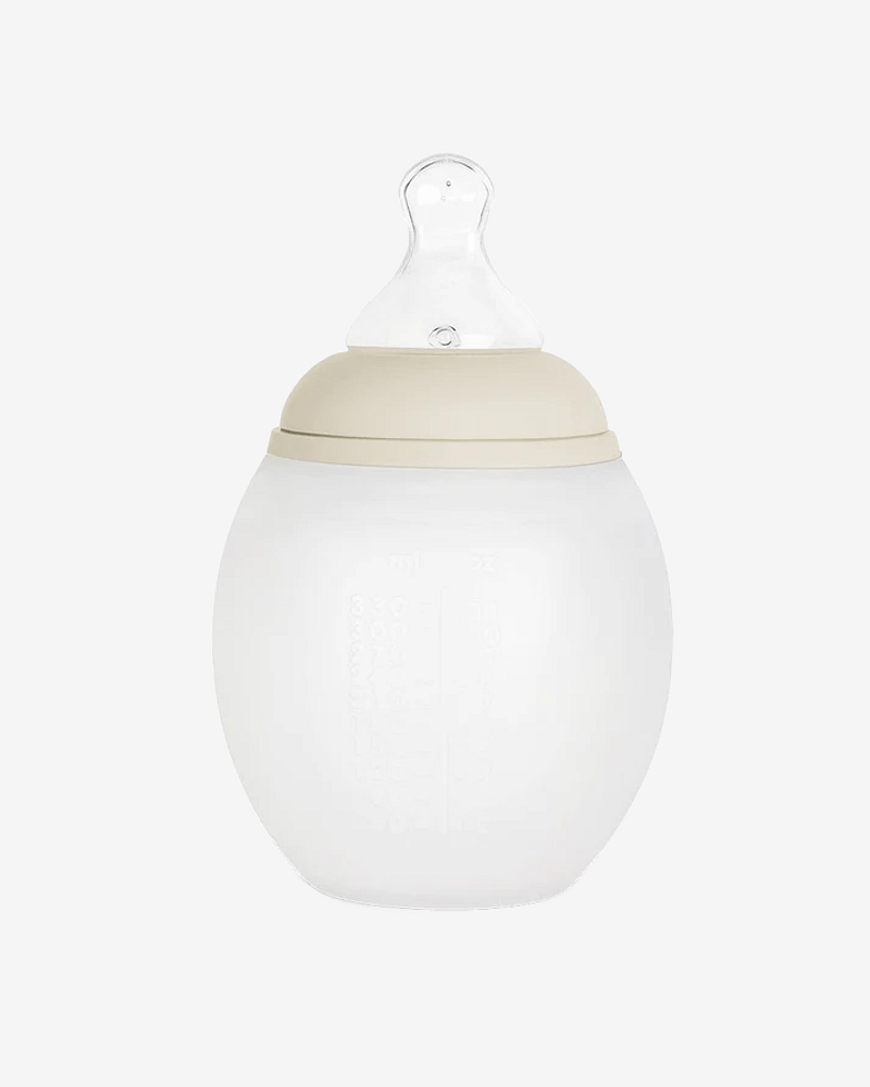 Tåteflaske i Silikon 330ml - Medium Flow | Fra 4mnd