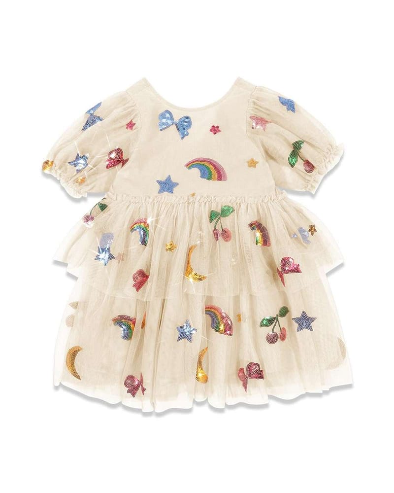 Tyllkjole m/ Glitter Paljetter | Yvonne Puff Dress