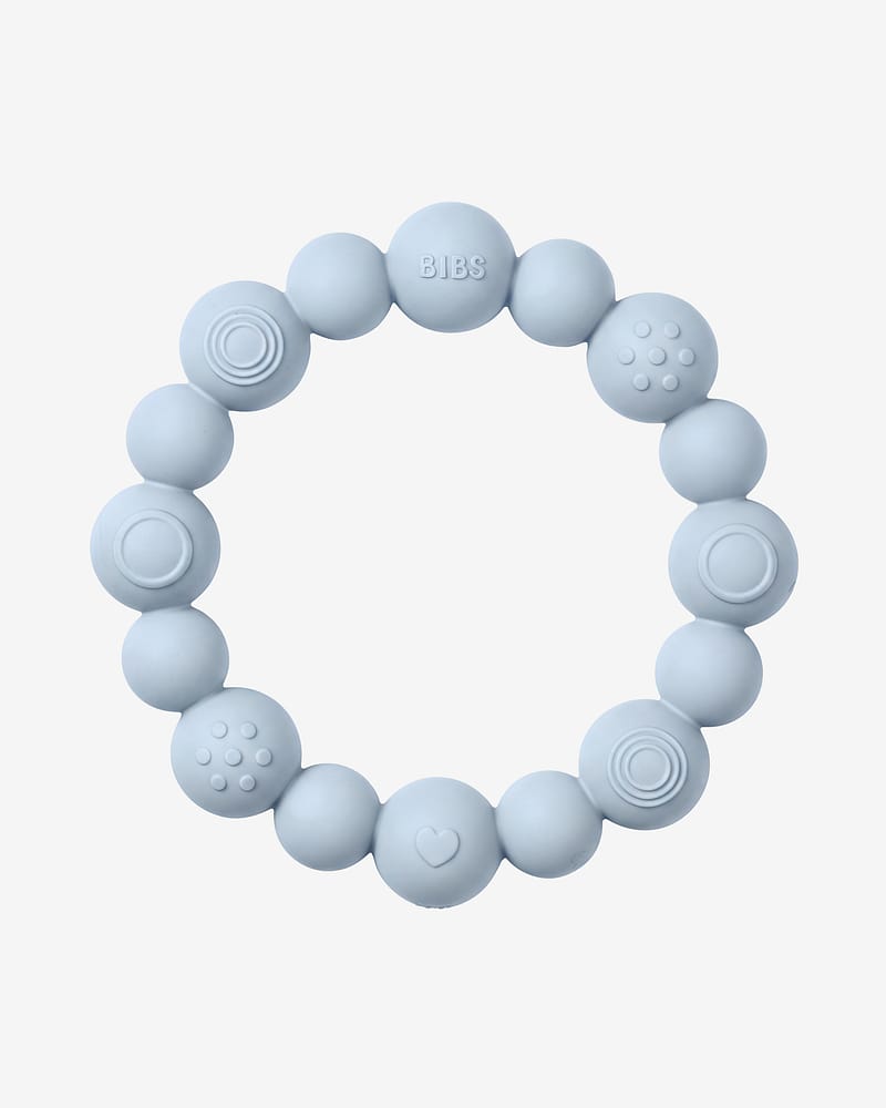 Biteleke i Silikon - Ergonomisk, antigli grep | Teething Ring Beaded