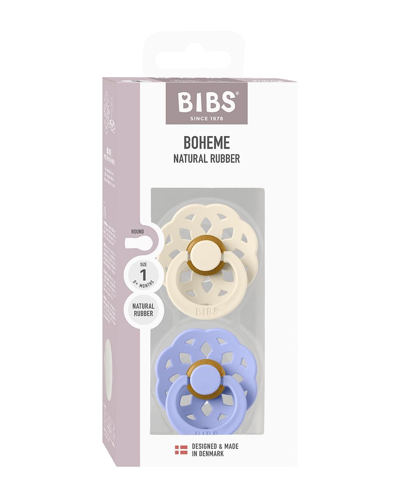 BIBS Boheme Smokk 2pk - Rund, Naturgummi