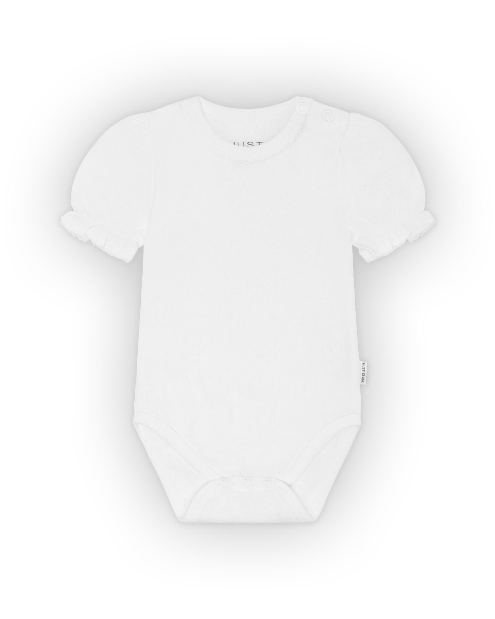 Body m/ Puff ermer – 95% Bomull,5% Elastan | HCBritt Cute, Hvit