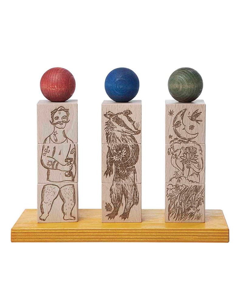 Stableleke Pusleklosser - Økologisk - Håndlaget treleke