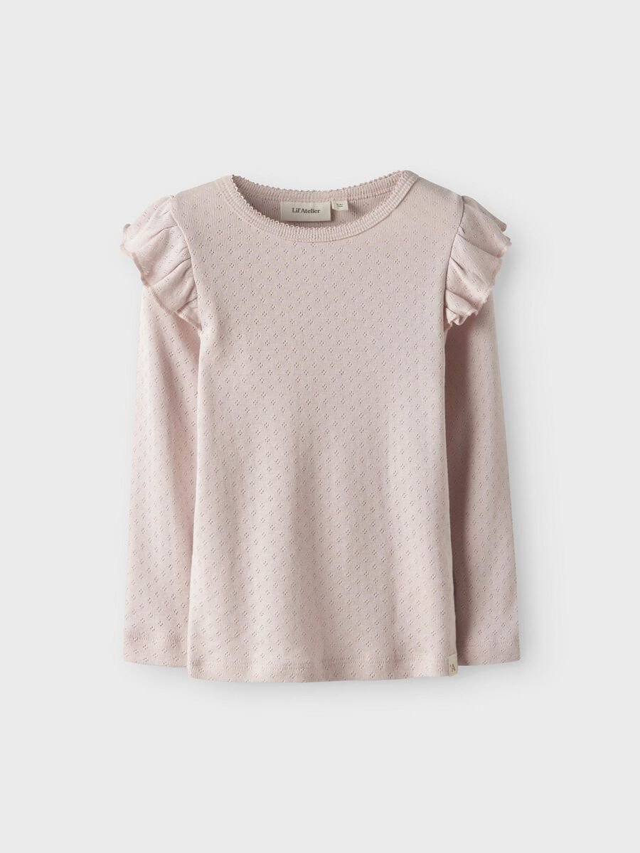 Trøye Langermet M/ Volanger – Pointelle, Øko TENCEL | Rachel Nan