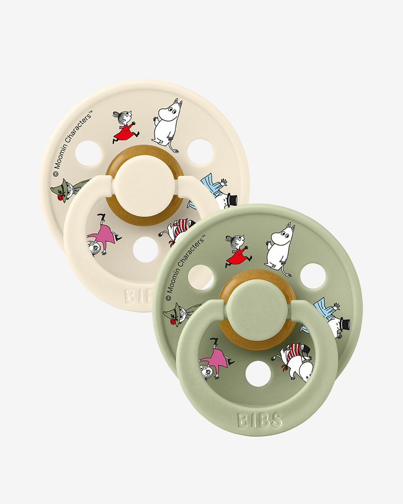 BIBS x Moomin Smokk 2pk – Rund, Naturgummi
