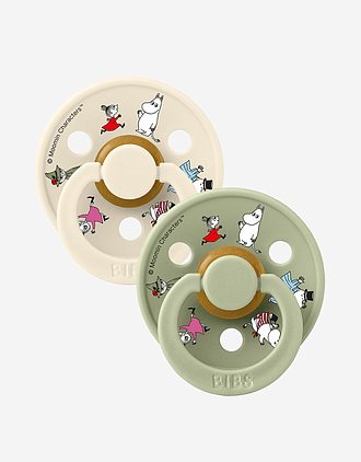 BIBS x Moomin Smokk 2pk – Rund, Naturgummi