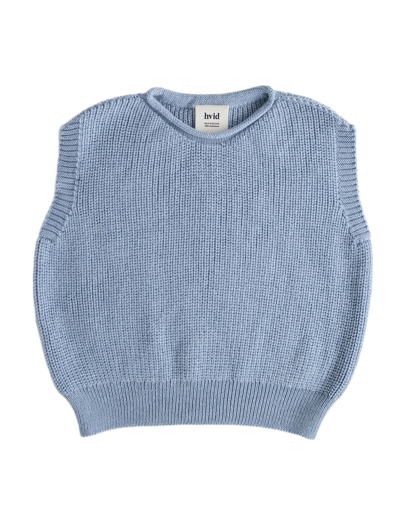 Ullvest Barn – 100% Merino, Ubehandlet Ull | Vest Harvey, Light blue