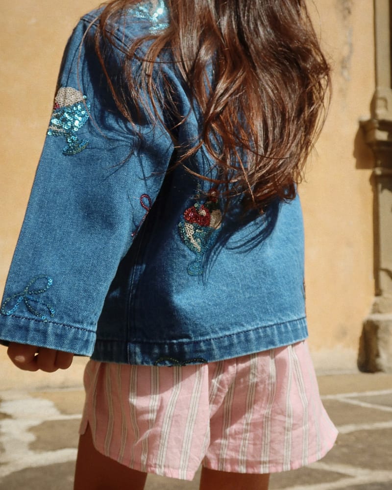 Denim Jakke M/ Glitter Paljetter - Øko Bomull | Magot Sequin Denim Jacket