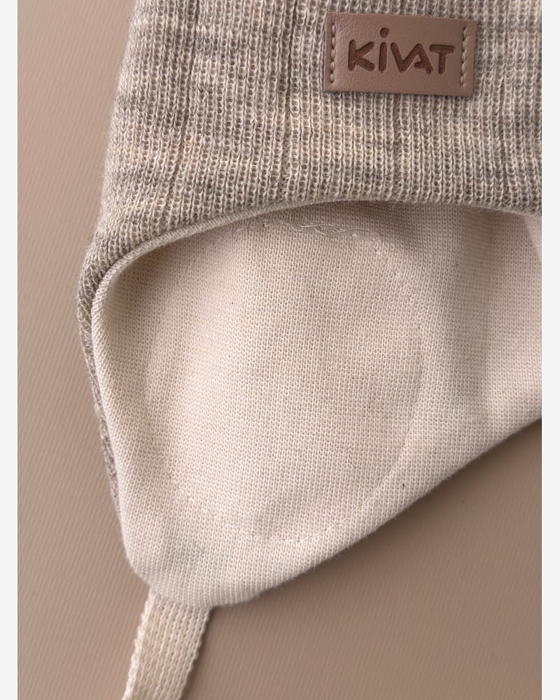 Knytelue Ull m/ Bomullsjersey fôr og Vindstopper | Ubehandlet Ull