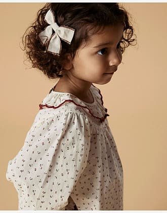Bluse m/ Volangerkrage Barn - 100% Øko Bomull | RASIA LS LOOSE SHIRT LIL