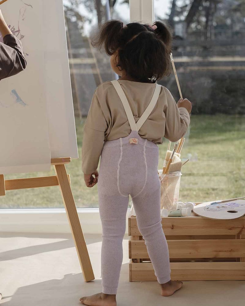 Strømpebukse Rib u/ føtter, m/ seler - Footless Tights